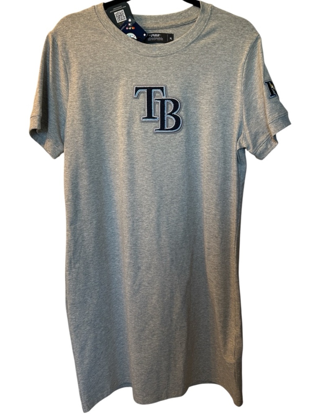 MLB Tampa Bay Rays Gray Logo dress NEW official raised letters like the uniforms